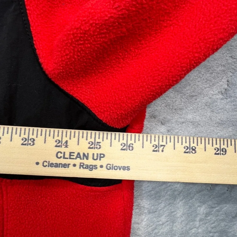 The North Face Fleece Pullover Mens XXL Red Black Colorblock Quarter Zip Jacket